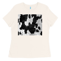 Bone Black White Cowhide Tumbler Ladies Tee - CowCowDesign