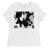 White Black White Cowhide Tumbler Ladies Tee - CowCowDesign