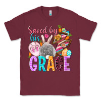 Burgundy Saved by his grace Easter Day Classic Tee - HowdyJamesFarm