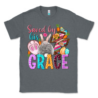 Charcoal Heather Saved by his grace Easter Day Classic Tee - HowdyJamesFarm