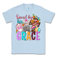 Dusty Blue Saved by his grace Easter Day Classic Tee - HowdyJamesFarm