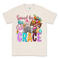 Natural Saved by his grace Easter Day Classic Tee - HowdyJamesFarm