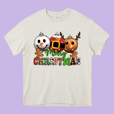 Merry Christmas Heavy Core Tee Designed By Cowgirlartshop