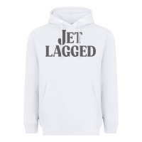 White jet lagged cute world traveler & funny vacation pullover hoodie Heavyweight Hoodie - linhVisuals