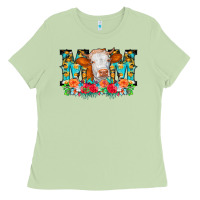 Matcha Mom Cow Flowers Ladies Tee - CowCowDesign