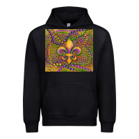 Black mardi gras fleur de lis Urban Hoodie - RanaPortraitStore