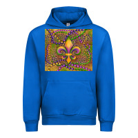 Cobalt mardi gras fleur de lis Urban Hoodie - RanaPortraitStore