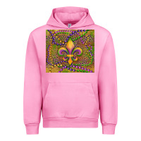 Fuchsia Pink mardi gras fleur de lis Urban Hoodie - RanaPortraitStore