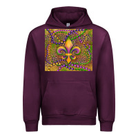 Mauve Wine mardi gras fleur de lis Urban Hoodie - RanaPortraitStore