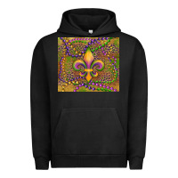 Pigment Black mardi gras fleur de lis Urban Hoodie - RanaPortraitStore