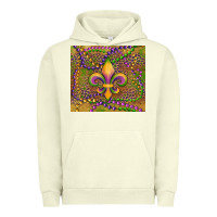 Pigment Pistachio mardi gras fleur de lis Urban Hoodie - RanaPortraitStore