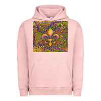 Pigment Salmon mardi gras fleur de lis Urban Hoodie - RanaPortraitStore