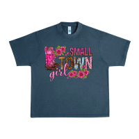 Midnight Navy small town girl with flowers bbs Urban Heavy Tee - BundleAndBundleShop