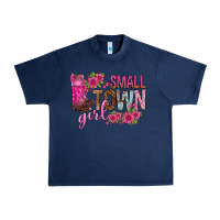 Navy small town girl with flowers bbs Urban Heavy Tee - BundleAndBundleShop