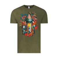 Vintage Olive Let's get lit Vintage Tee - FaDigitalArtStudio