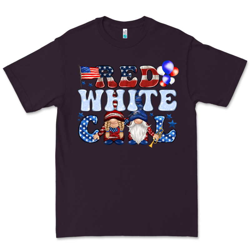 Red White Cool With Gnomies 4th Of July Premium Tee by HowdyJamesFarm | Teevron