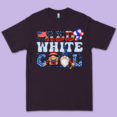 Red White Cool With Gnomies 4th Of July Premium Tee Designed By Howdyjamesfarm
