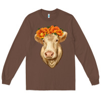 Chestnut Charolais Cow Long Sleeve Tee - RanaPortraitStore