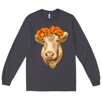 Smoke Charolais Cow Long Sleeve Tee - RanaPortraitStore