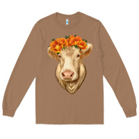 Toasted Coconut Charolais Cow Long Sleeve Tee - RanaPortraitStore
