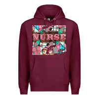 Burgundy Nurse Premium Hoodie - LillyAllenDesigns