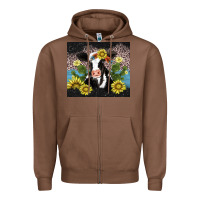 Chestnut cow cactus and sunflower Zipper Hoodie - AdoDesignShop