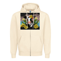 Sandshell cow cactus and sunflower Zipper Hoodie - AdoDesignShop