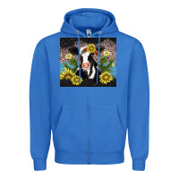 True Royal cow cactus and sunflower Zipper Hoodie - AdoDesignShop