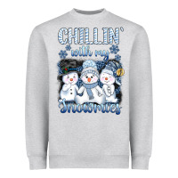 Heather Grey chillin  with my sowmies Heavyweight Sweatshirt - AdoDesignShop
