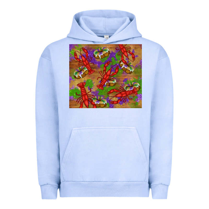 Mardi Gras Crawfish King Cake Urban Hoodie by RanaPortraitStore | Teevron
