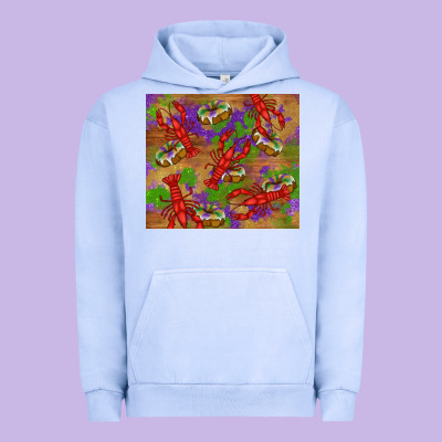 Mardi Gras Crawfish King Cake Urban Hoodie Designed By Ranaportraitstore