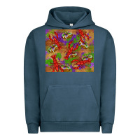 Pigment Midnight Navy mardi gras crawfish king cake Urban Hoodie - RanaPortraitStore