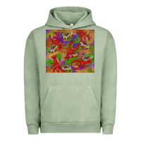Pigment Oil Green mardi gras crawfish king cake Urban Hoodie - RanaPortraitStore
