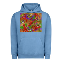 Pigment Pebble Blue mardi gras crawfish king cake Urban Hoodie - RanaPortraitStore