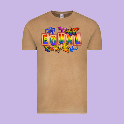 Equal Rights Vintage Tee Designed By Fadigitalartstudio