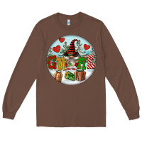 Chestnut Christmas Gnome Long Sleeve Tee - FaDigitalArtStudio