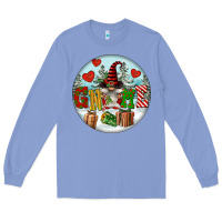 Colony Blue Christmas Gnome Long Sleeve Tee - FaDigitalArtStudio