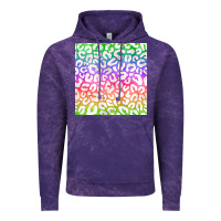 Cloud Purple watercolor rainbow leopard seamless pattern Vintage Hoodie - BundleAndBundleShop