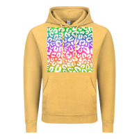 Vintage Mustard watercolor rainbow leopard seamless pattern Vintage Hoodie - BundleAndBundleShop