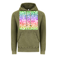 Watercolor Rainbow Leopard Seamless Pattern Vintage Hoodie | Teevron