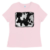 Bubblegum Pink Cowhide Ladies Tee - CowCowDesign