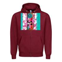 Burgundy v.d xoxo gemstone Zipper Hoodie - AdoDesignShop