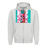 Dove Grey v.d xoxo gemstone Zipper Hoodie - AdoDesignShop