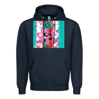 Navy v.d xoxo gemstone Zipper Hoodie - AdoDesignShop