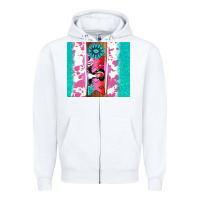 White v.d xoxo gemstone Zipper Hoodie - AdoDesignShop