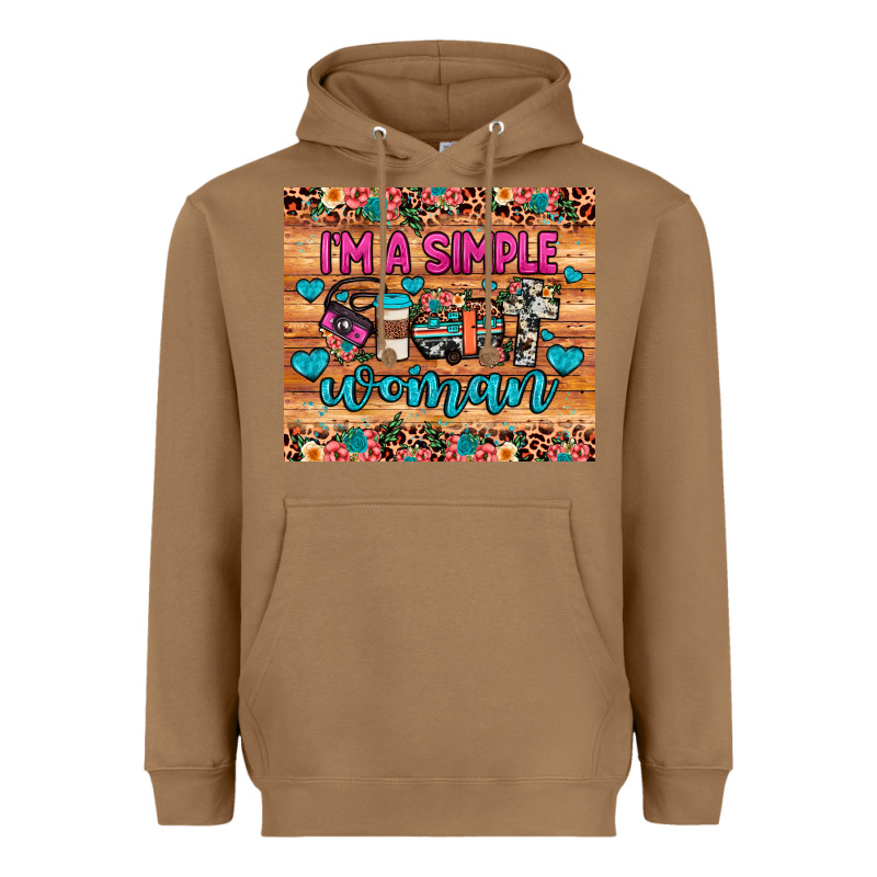I'm A Simple Woman Heavyweight Hoodie by JahusDesignShop | Teevron