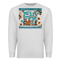 Dove Grey it’s a beautiful day to smile Premium Sweatshirt - JahusDesignShop