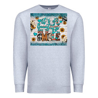 Heather Grey it’s a beautiful day to smile Premium Sweatshirt - JahusDesignShop