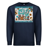 Navy it’s a beautiful day to smile Premium Sweatshirt - JahusDesignShop