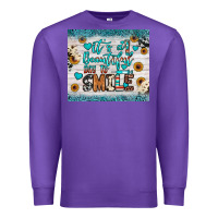 Purple it’s a beautiful day to smile Premium Sweatshirt - JahusDesignShop